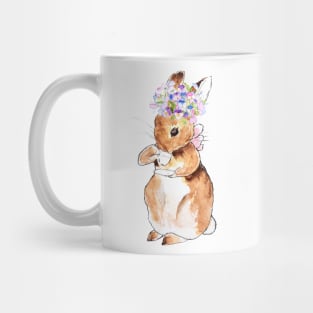 cute rabbit drinking tea Mug